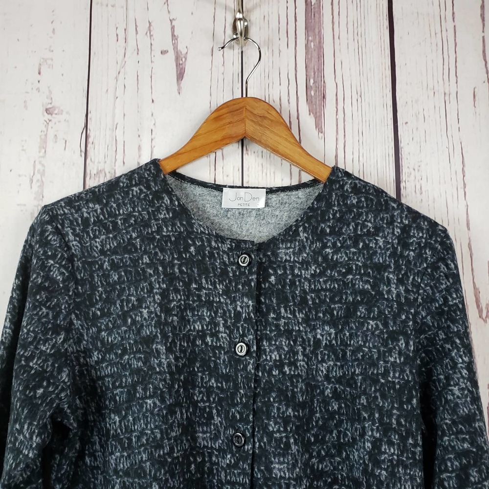 Jon Den Cardigan Sweater Womens Size MP Long Sleeve Black